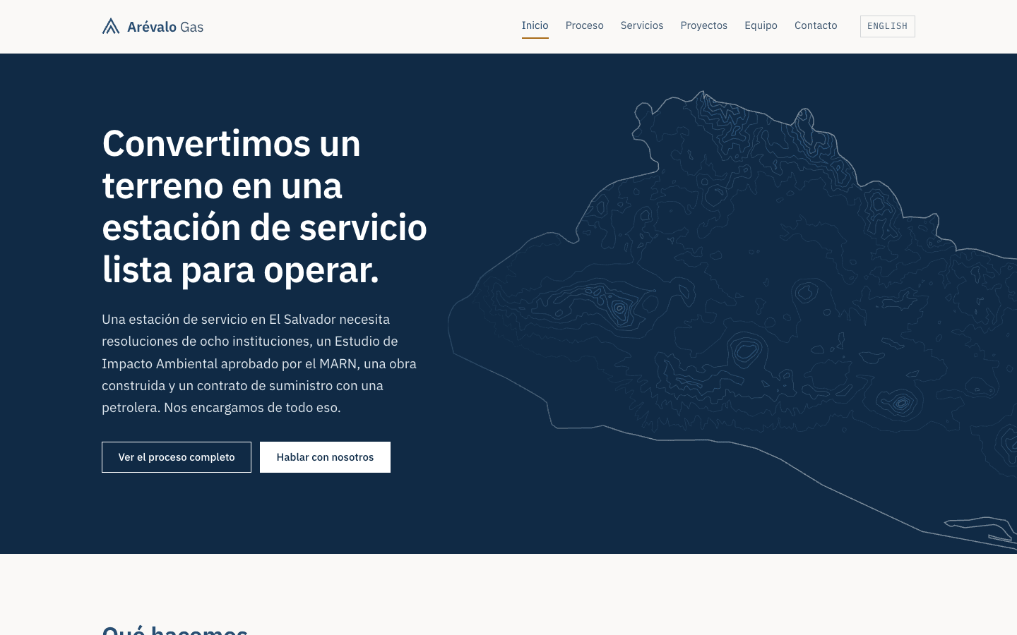 Arévalo Gas website